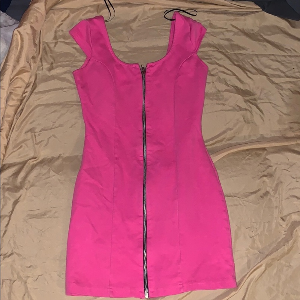 Pink mini dress